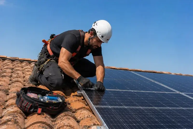 Maintenance et monitoring de panneaux solaires à Marzan